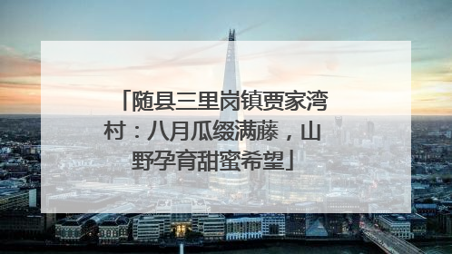 随县三里岗镇贾家湾村：八月瓜缀满藤，山野孕育甜蜜希望