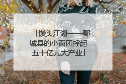 馒头江湖——鄄城县的小面团撑起五十亿元大产业