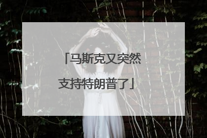 马斯克又突然支持特朗普了