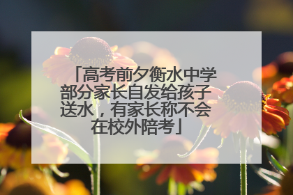 高考前夕衡水中学部分家长自发给孩子送水，有家长称不会在校外陪考