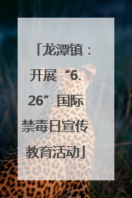 龙潭镇：开展“6.26”国际禁毒日宣传教育活动