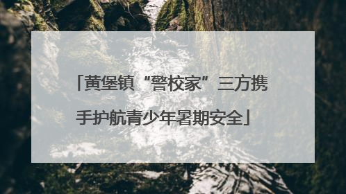 黄堡镇“警校家”三方携手护航青少年暑期安全