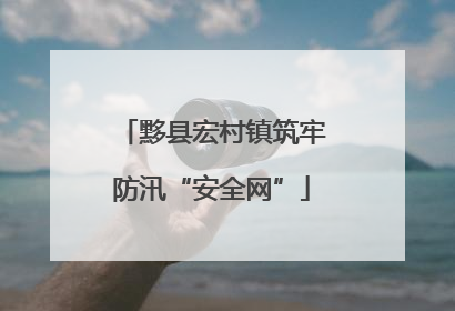 黟县宏村镇筑牢防汛“安全网”