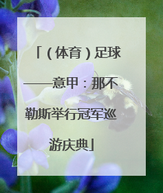 （体育）足球——意甲：那不勒斯举行冠军巡游庆典