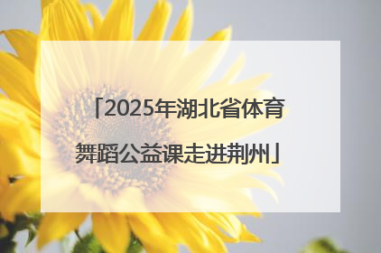 2025年湖北省体育舞蹈公益课走进荆州