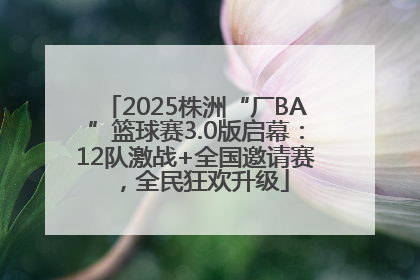 2025株洲“厂BA”篮球赛3.0版启幕：12队激战+全国邀请赛，全民狂欢升级