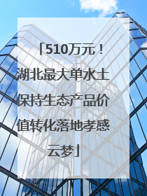 510万元！湖北最大单水土保持生态产品价值转化落地孝感云梦