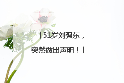 51岁刘强东，突然做出声明！