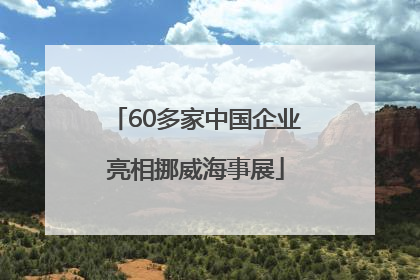 60多家中国企业亮相挪威海事展