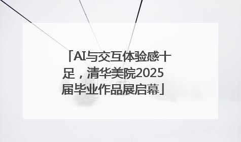 AI与交互体验感十足，清华美院2025届毕业作品展启幕